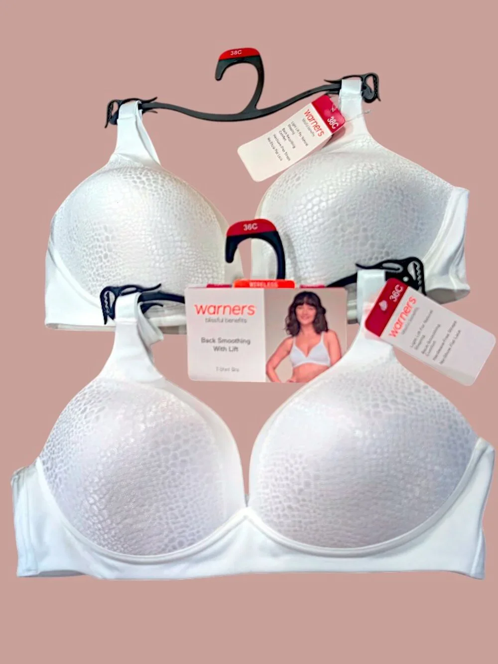 Warner's Size 36C Blissful Benefits Back Smoothing with Lift T-Shirt Bra 2X